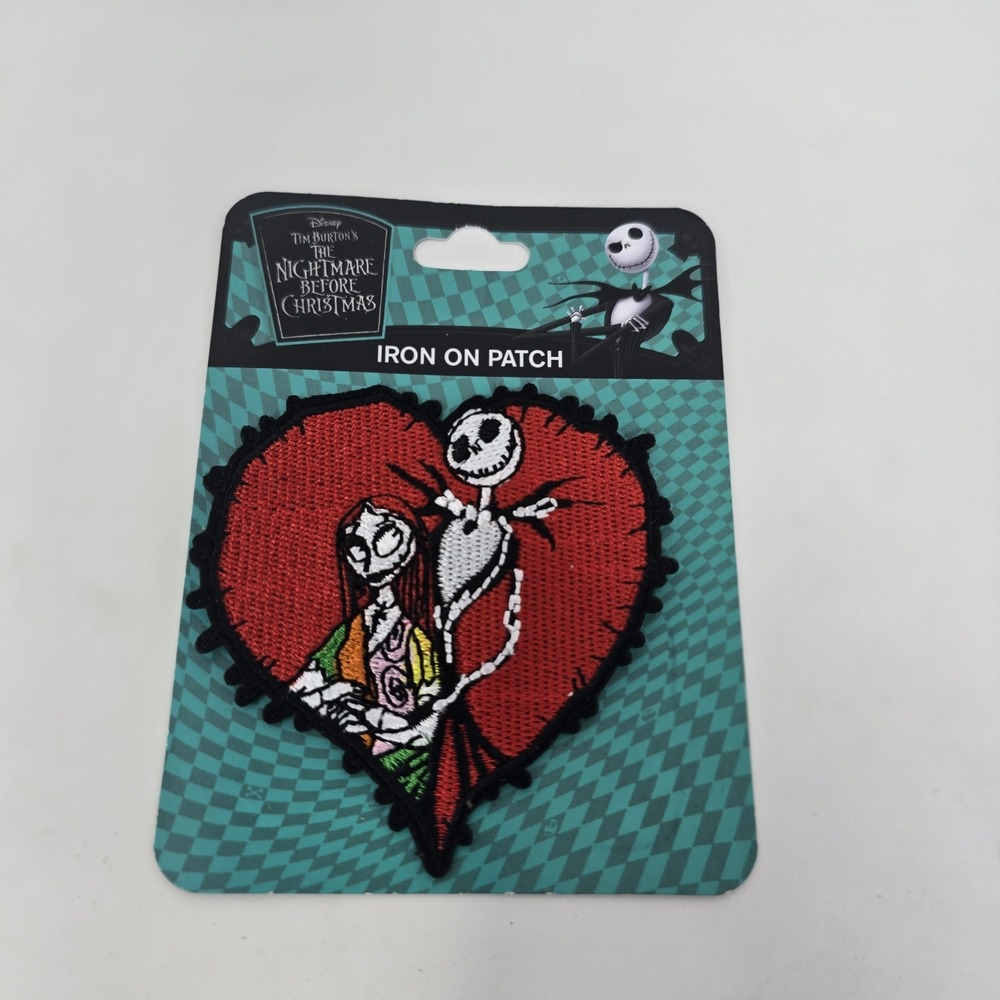 Nightmare Before Christmas Jack Skellington and Sally Disney Iron‎ On Patch